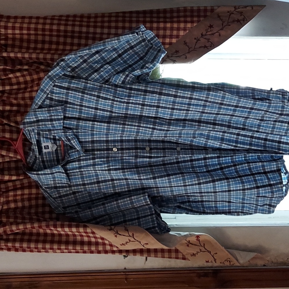Men's short sleeve shirt blue XL